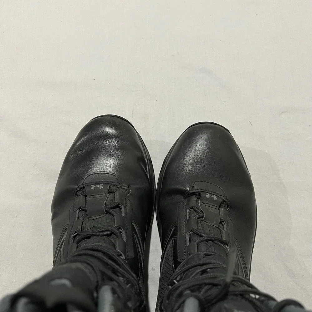 Under Armour Mens Black Stellar G2 3024946-100 Lace Up Tactical Boots Size 10